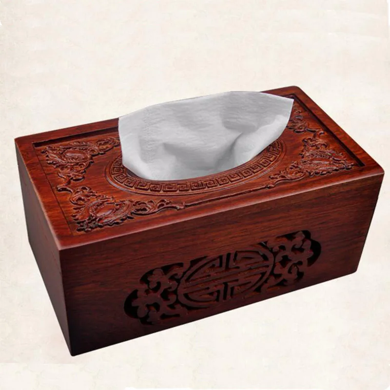 High Quality Antique paper holder wood bathroom tissue box waterproof
