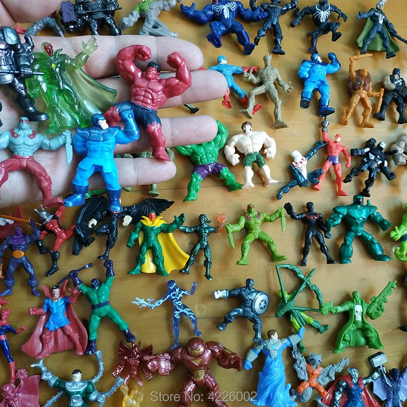 

Marvel Superheroes Venom Doc Ock Loki Carnage PVC Action Figures Scarlet Witch Thor Spiderman Vision Figurines Dolls Kids Toys