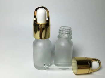 

10ml White Yaguang glass essential oil bottle lids golden of essential oils cosmetics sub-bottling Frosting