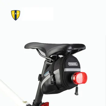 

ROSWHEEL Bike Back Bags Mountain MTB Road Bicycle Tail Bag Cycling Accessories Saddle Back Seat Pouch Package Rear Bag Black