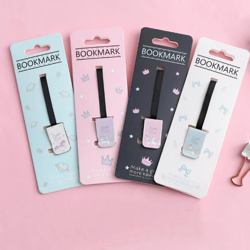 

1 Pcs Kawaii Metal Bookmark Spring Steel Fruit Unicorn Animals Bookmarks for Books Paper Page Marker Stationery School Supplies