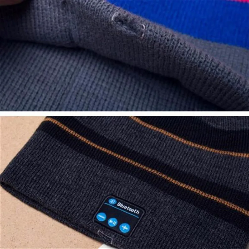 Men Women Insert TF SD Slot Knit Beanie Wireless Smart Bluetooth V4 2 Cap Headset Headphone Speaker Mic Magic Sport Winter Hat