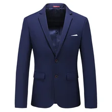 MOGU новые мужские Slim Fit Мода хлопок Блейзер костюм куртка Темно-синие плюс Размеры м до 6XL Мужской пиджаки мужские пальто Свадебные