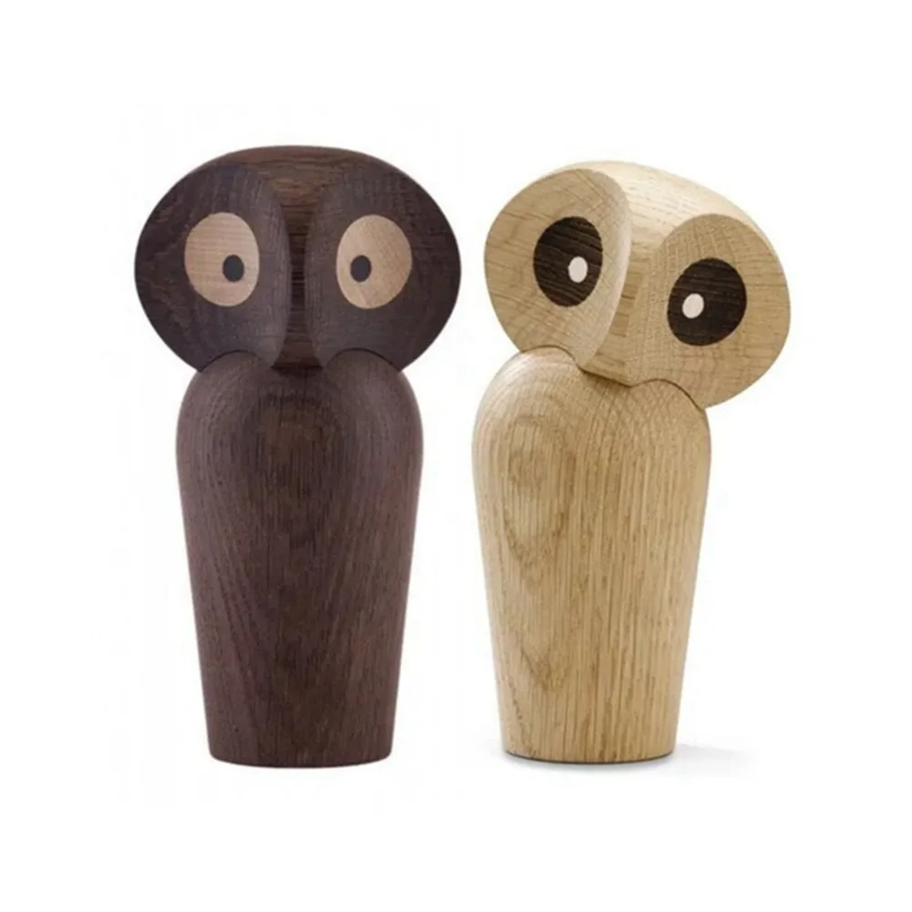 Nordic design animal lovely wooden elephant owl miniature Home Decor Figurines table Decoration kids room Chrismas Gifts