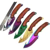 Swayboo Real CS:GO Gut Knife fade Counter Strike Fixed Blade rainbow Tactical Hunting tiger tooth Survival Knives sheath ► Photo 2/6