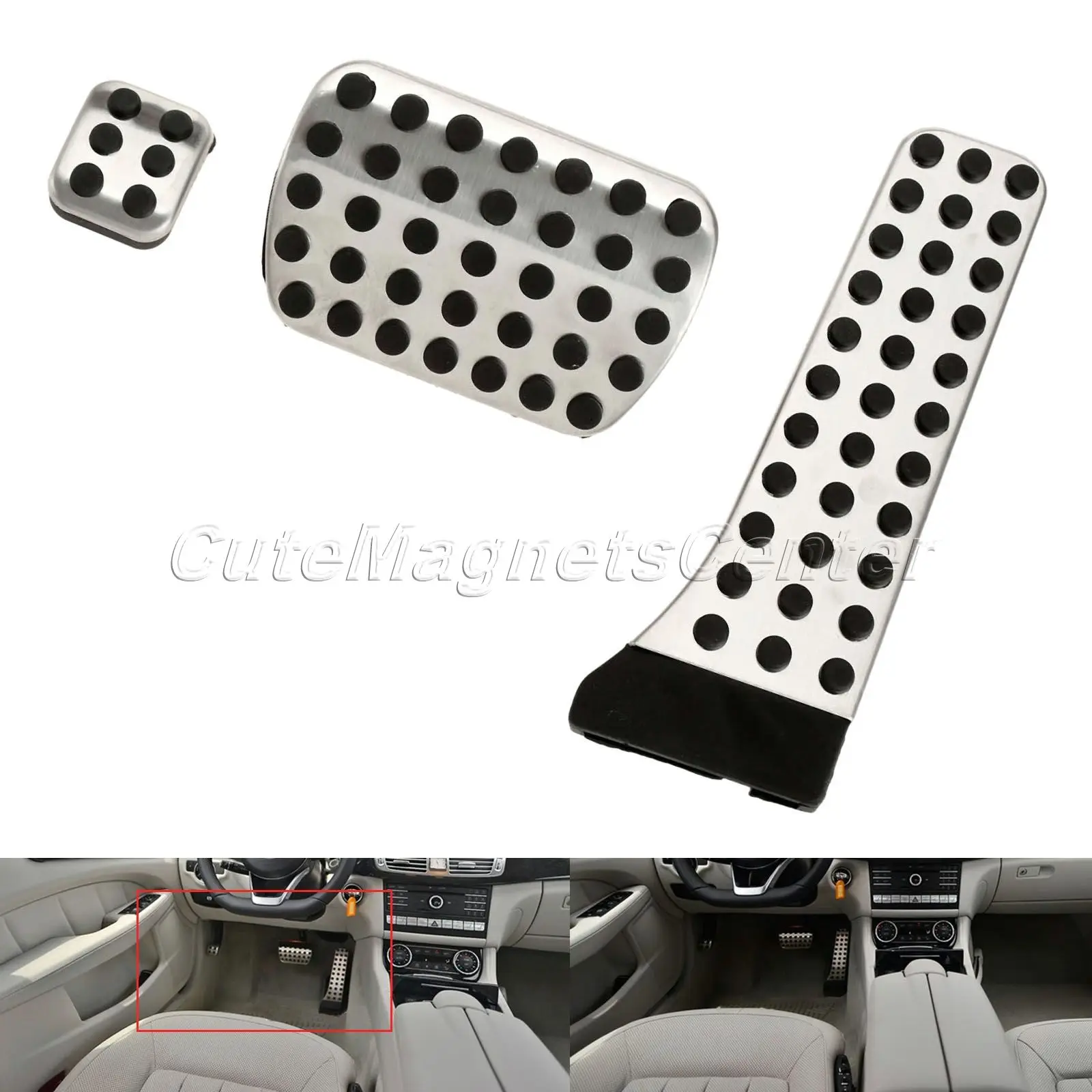 Car Accessories No Drilling Parking Brake Fuel Pedal for Mercedes Benz