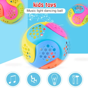 

Music Ball Dance Ball Flashing Ball Chromatic 10cm Plastic Assembling Entertainment Learning Eductional Funny Electric Toy