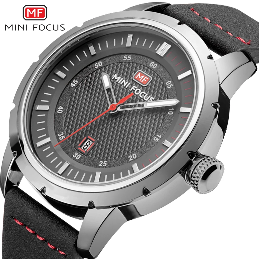 

MINIFOCUS Top Brand Luxury Men's Sports Watches Men Waterproof Quartz Watch Man Leather Military Wrist watch Relogio Masculino