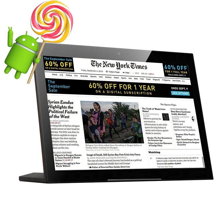 10 1 дюймовый настольный ПК Android все-в-одном (Android Lollipop четырехъядерный ГБ DDR3 8 nand IPS