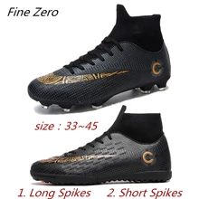 Fine Zero новые взрослые мужские уличные футбольные бутсы обувь с высоким берцем TF/FG футбольные бутсы тренировочные спортивные кроссовки оригинальные бутсы AG