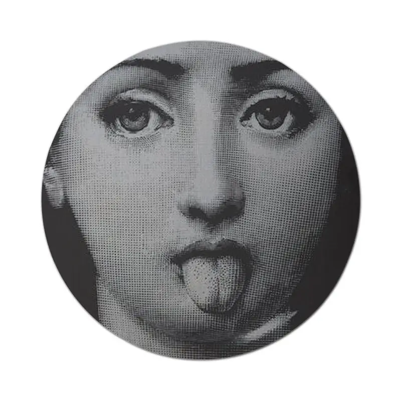 Rosenthal Piero fornasetti стильный нескользящий коврик для мыши 200x200 мм, резиновый коврик маленького размера, Круглый игровой Нескользящий Резиновый коврик 20x20 см - Цвет: case 4