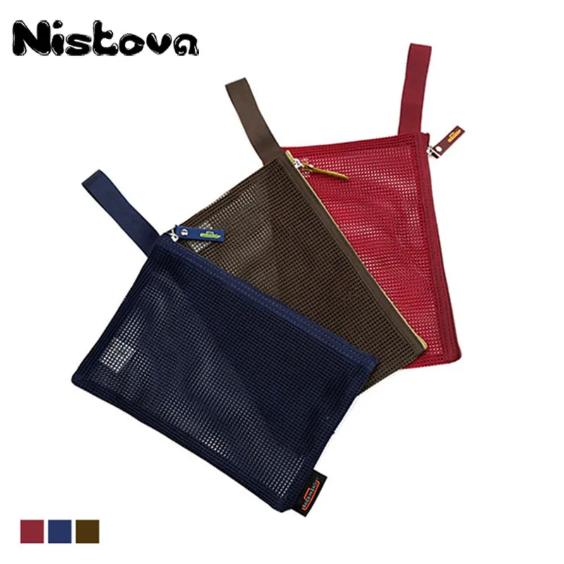 

Portable Zipper Nylon Mesh Makeup Box Student Women Small Items Storage Bag Multi-functional Practical Cosmetic Bag