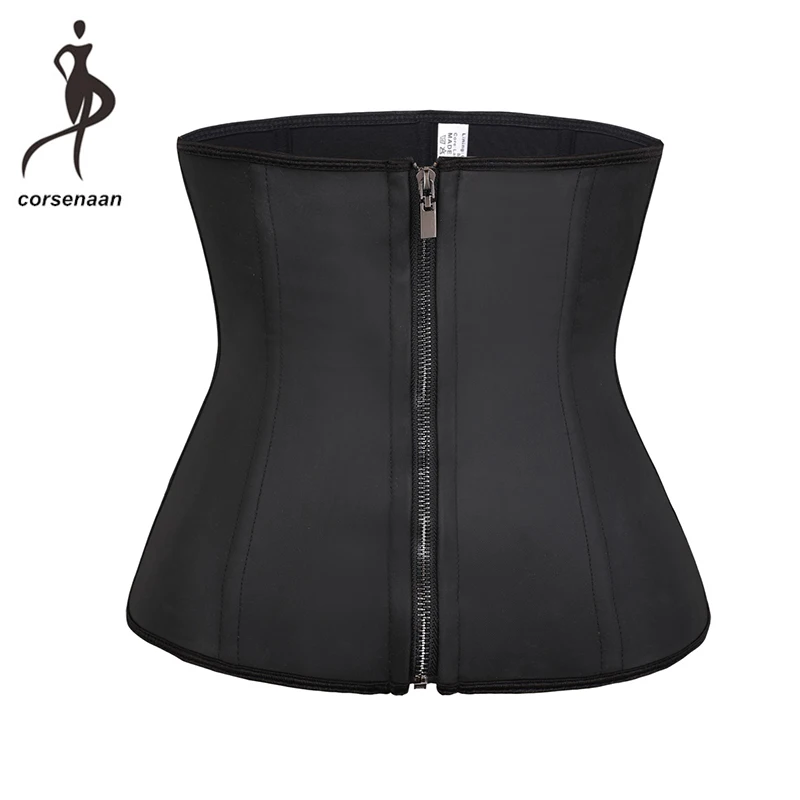 

Women Waist Trainer Latex Belt Tummy Control Zipper Body Shaper Corset Girdle Slim Belt Size XS-6XL 608#