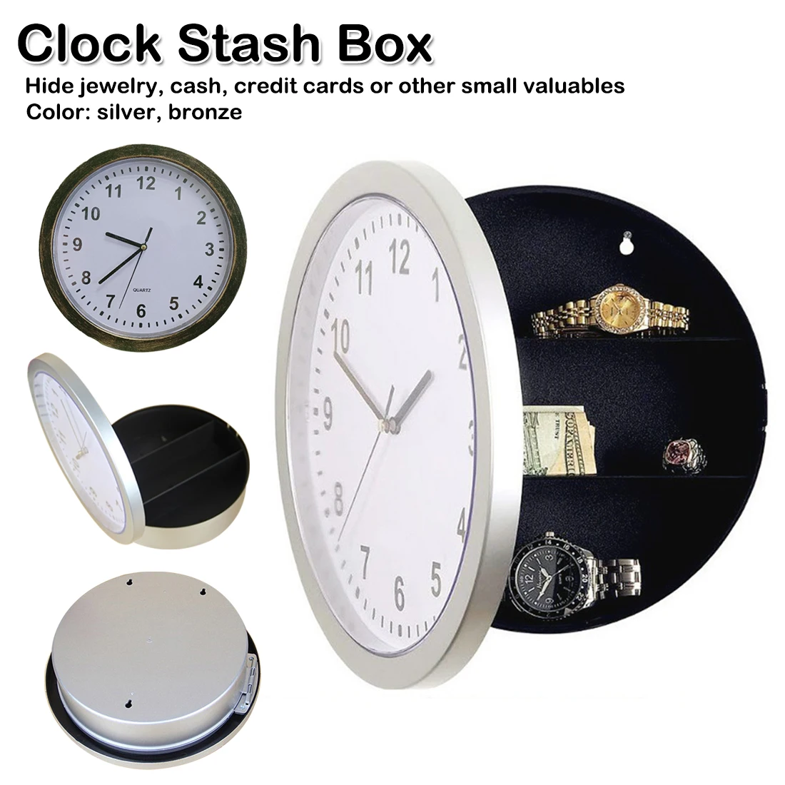 Hidden Safe Clock Wall Clock Safe Secret Compartment Stash Box Jewelry Security Clocks Money Cash Stash Box Hidden Safe Clock Wall Clock Safe Secret Compartment Stash Box Jewelry Security Clocks Money Cash Stash Box