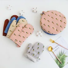 FOURETAW 1 шт. милый мультфильм фрукты, ананас кухня приготовления микроволновая печь для выпечки барбекю печь Прихватки кухонные перчатки