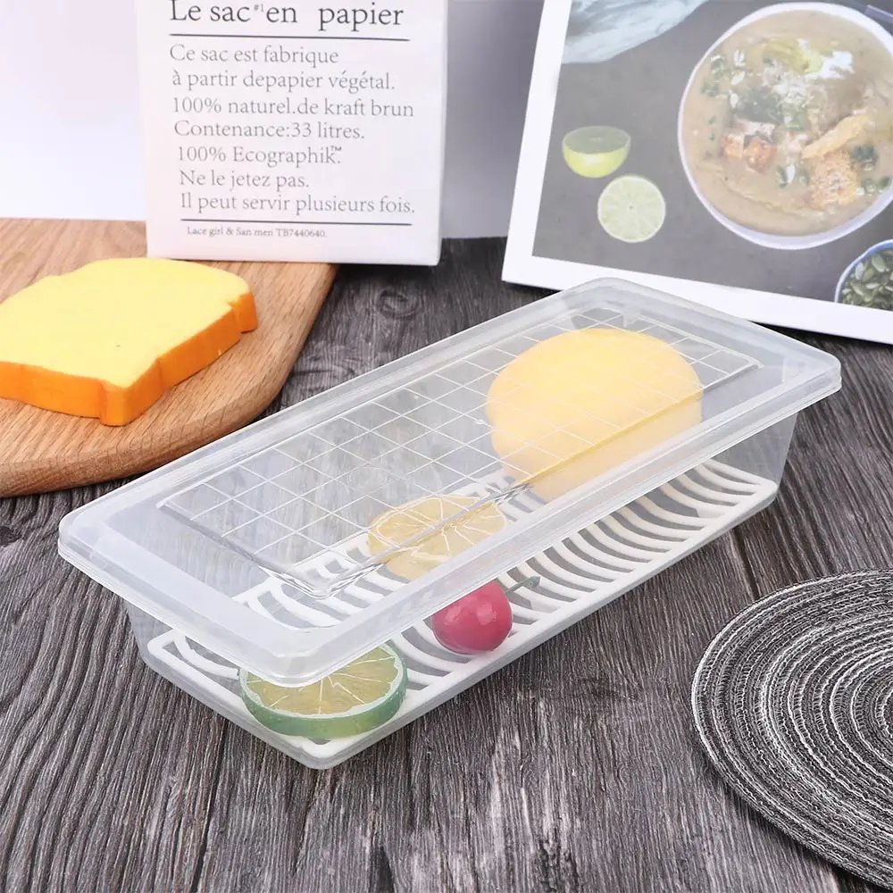 

Food Storage Container Refrigerator Storage Box Drain Storage Box PP Fresh Keeping Kitchen Organization Containers