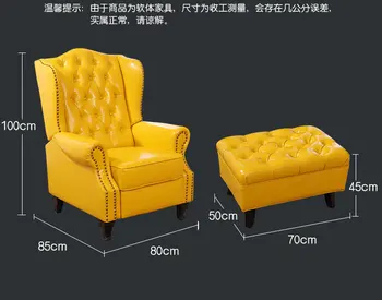

oil wax genuine leather sofa living room chair recliner home furniture modern American Country leisure chair for leather buttons