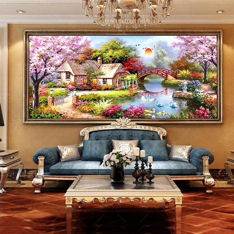 Goedkoop 5D Diy Diamant Schilderij Droom Thuis Landschap Natuurlijke Landschap Diamant Borduurwerk Strass Gift Europese Home Decor