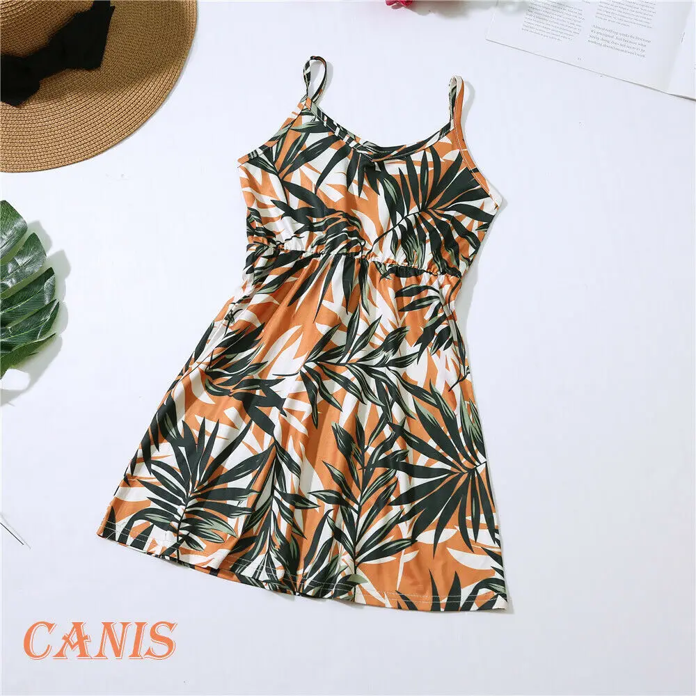 

Family Matching Clothes Women Girls Mother and Daughter Floral Dresses Outfits