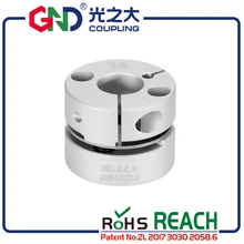 Coupling GND aluminum alloy CNC D28mm L21.5mm single diaphragm clamp for hollow encoder shaft coupling stepper motor connect Coupling GND aluminum alloy CNC D28mm L21.5mm single diaphragm clamp for hollow encoder shaft coupling stepper motor connect