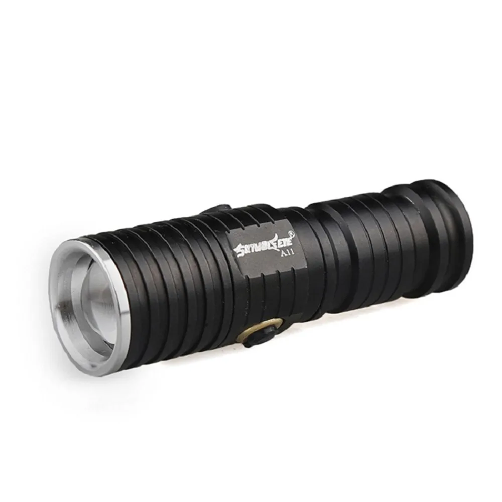 

LED Flashlights Black Tactical Torch XML T6 LED CR123A 3 Modes 2000LM Outdoor Zoomable Flashlight Rechargeable Camping Light
