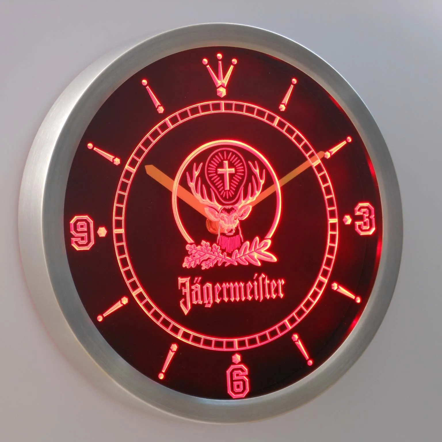 Nc0572 Jagermeister светодиодный неоновый знак для пива настенные часы|Настенные часы| |