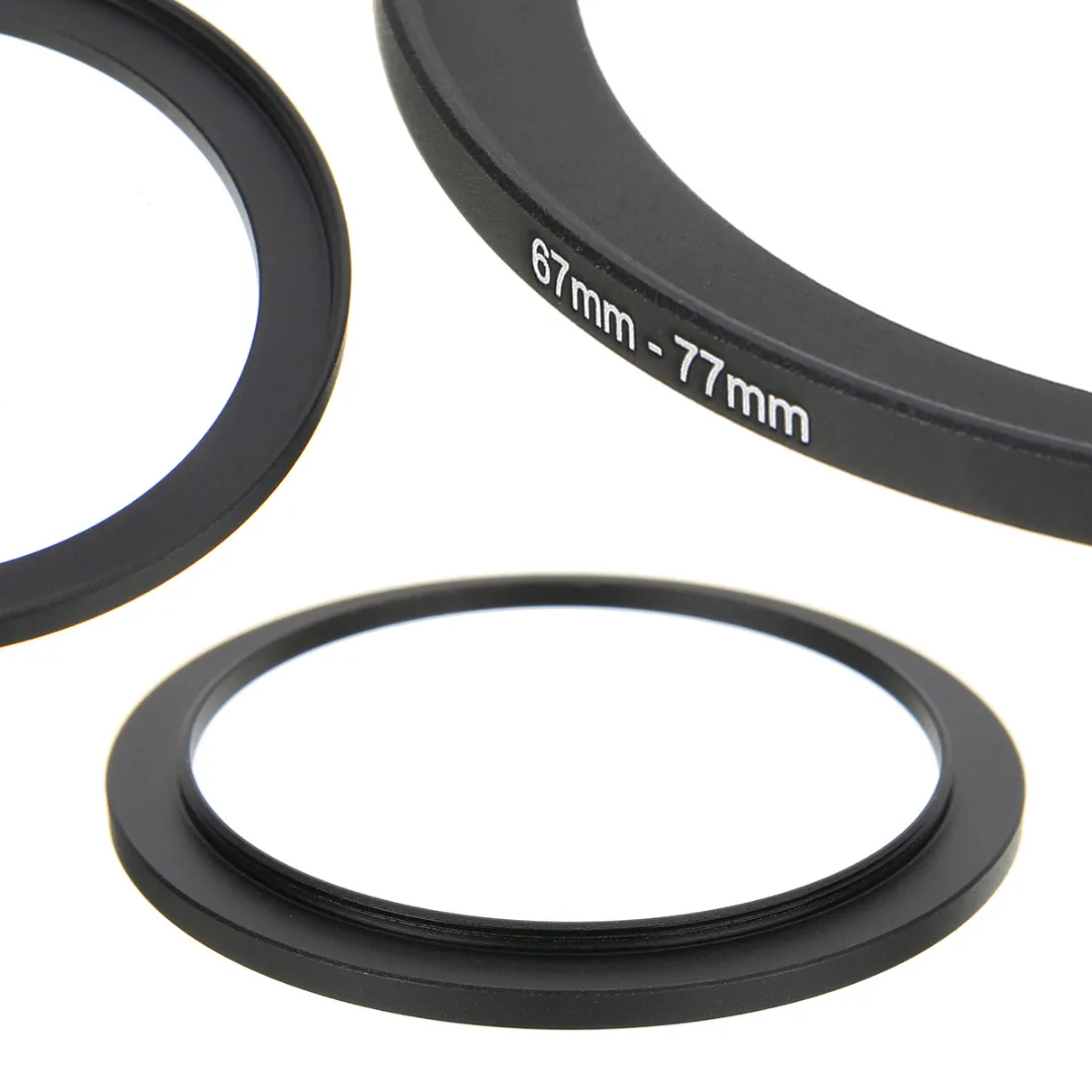 

Maytir 1pc Black 67mm to 77mm Step Up Ring High Strength Aluminum Alloy Lens Filter Adapter