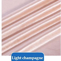 Высококачественная шелковая велюровая дышащая ткань для платья, скатерти для шитья, сделай сам, Лоскутная Ткань - Цвет: light champagne