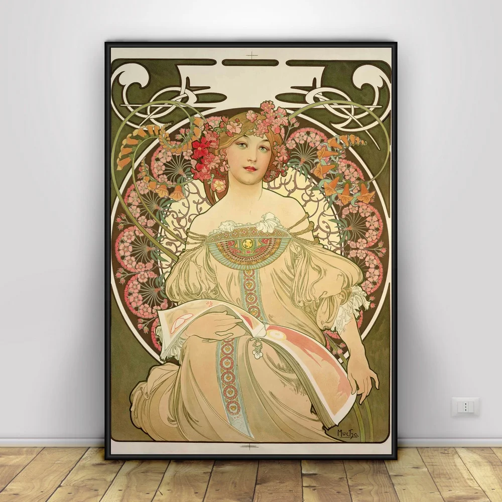 

Alphonse Mucha Art Oli Canvas Poster Home Decor 12x18 24x36inch