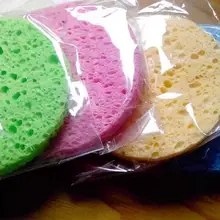 Уход за кожей лица Уход за 80*8 мм натуральное дерево губка целлюлозы, косметические процедуры очищения Pad для мытья, целлюлозы губка, 200 шт./лот