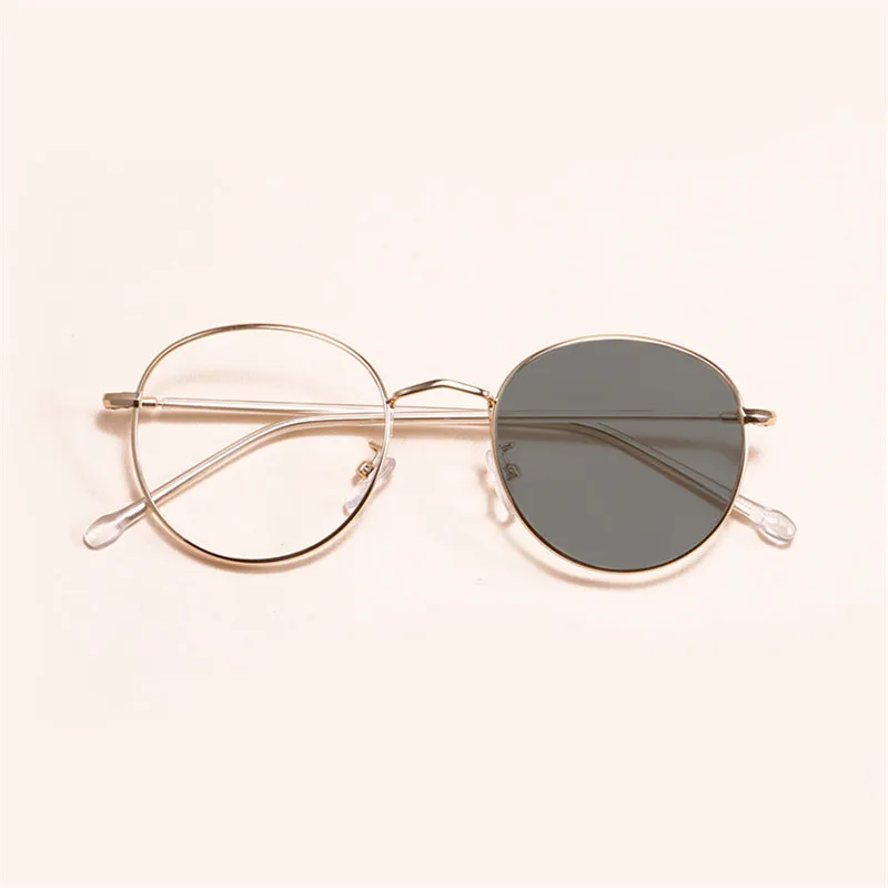 Модные трендовые Оптические солнцезащитные очки для близорукости, солнечные фотохромные готовые оптические очки, очки для близорукости по рецепту, оправа с коробкой NX - Цвет оправы: gold-250