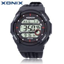 Vente chaude!!! XONIX Monde Temps Hommes Montres de Sport Étanche 100 m Numérique Montre de Course De Natation Plongée Montre-Bracelet Montre Homme