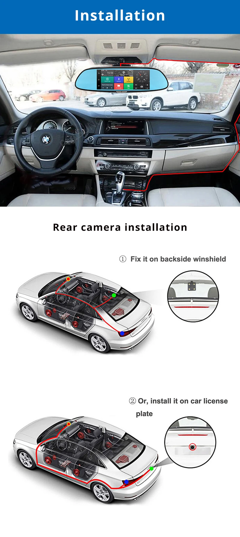 Princess dash nocturne Livraison GPS enregistreur vidéo Camlive voiture Nazan double navi gratuite 7 HD1080P States caméra vision Dollar dvr Deniz ROM16GB USD "3G bluetooth United cames rétroviseur 17 Princess dash nocturne Livraison 17
