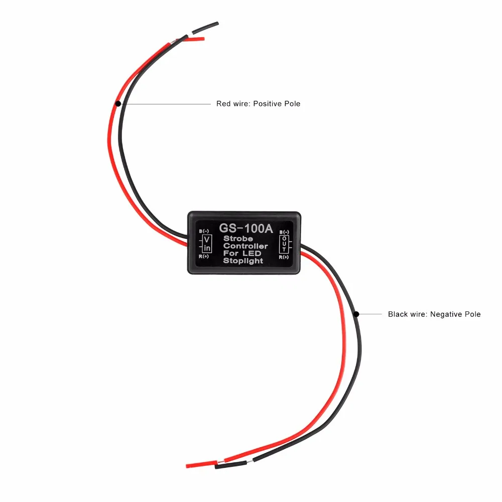 GS-100A 12-24в контроллер вспышки мигалка для светодиодный мигающий задний тормозной Стоп-светильник автомобильные аксессуары