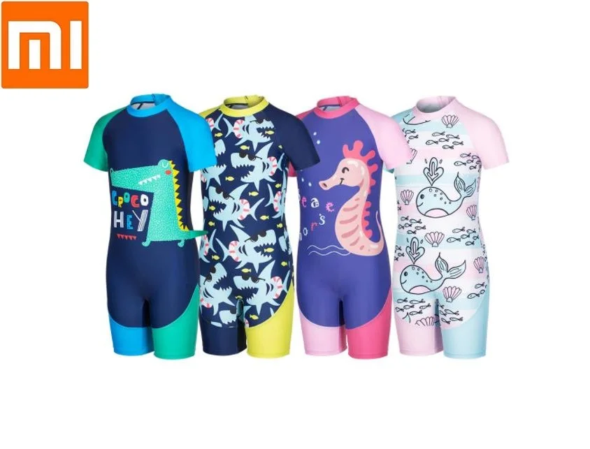 

Xiaomi Cartoon children's sunscreen one-piece swimsuit High elasticity Quick drying Anti-chlorine durable YKK Swim clothes