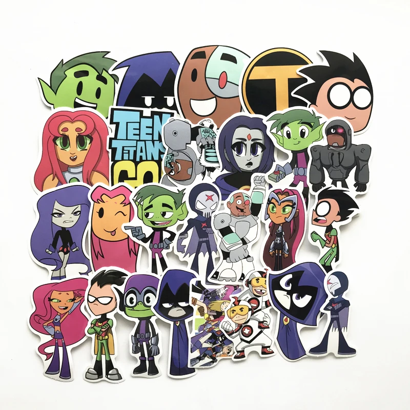 Td ZW 26 шт./лот Американский комиксов Teen Titans Go наклейки для сноуборда ноутбука чемодан автомобильный холодильник DIY Стайлинг Pegatina