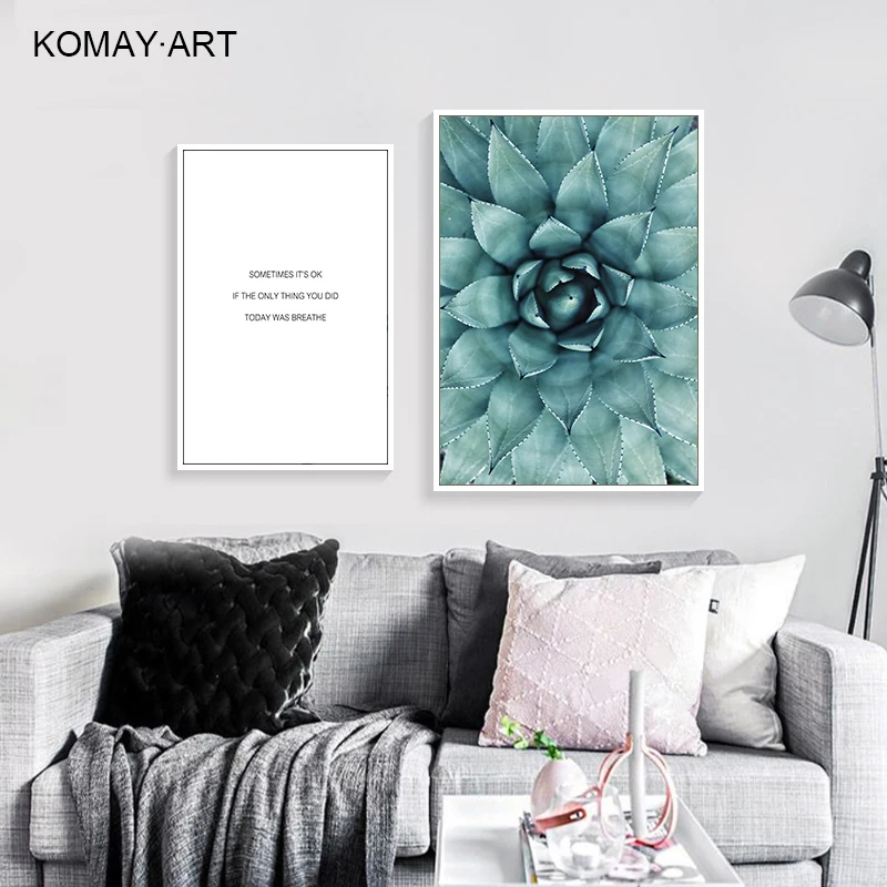 

Nordic Minimalist Art Canvas Painting Prints Plant Posters Wall Art Pictures For Living Room Modern Home Decor No Frame K007