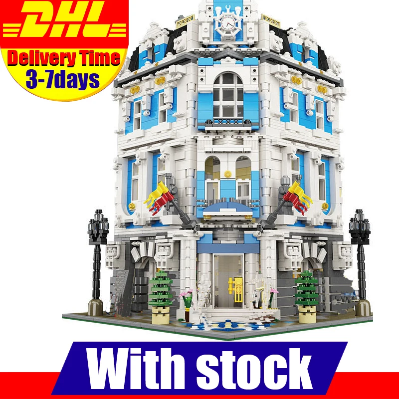 

In Stock 2018 New LEPIN 15018 MOC City Street Series The Sunshine Hotel Set Building Blocks Bricks Set Toys