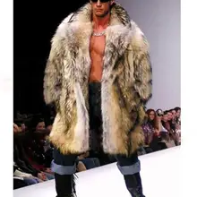 Осенне-зимняя новая замшевая норковая шуба из искусственного меха пальто полностью из норки мужское длинное пальто с отворотами пиявок Топ Размер