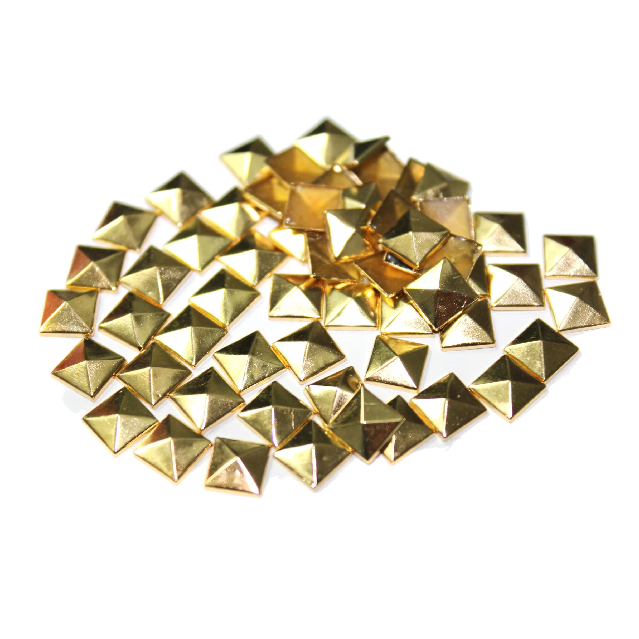 

CNIM Hot 100pc Hotfix Iron On, 8mm Flat Back Antique Bronze Pyramid Studs - FlatBack Studs