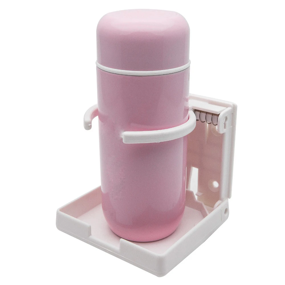 

Newest Adjustable White Folding Drink Cup Holder Mount Boat Marine Caravan Car RV Spring adjustment