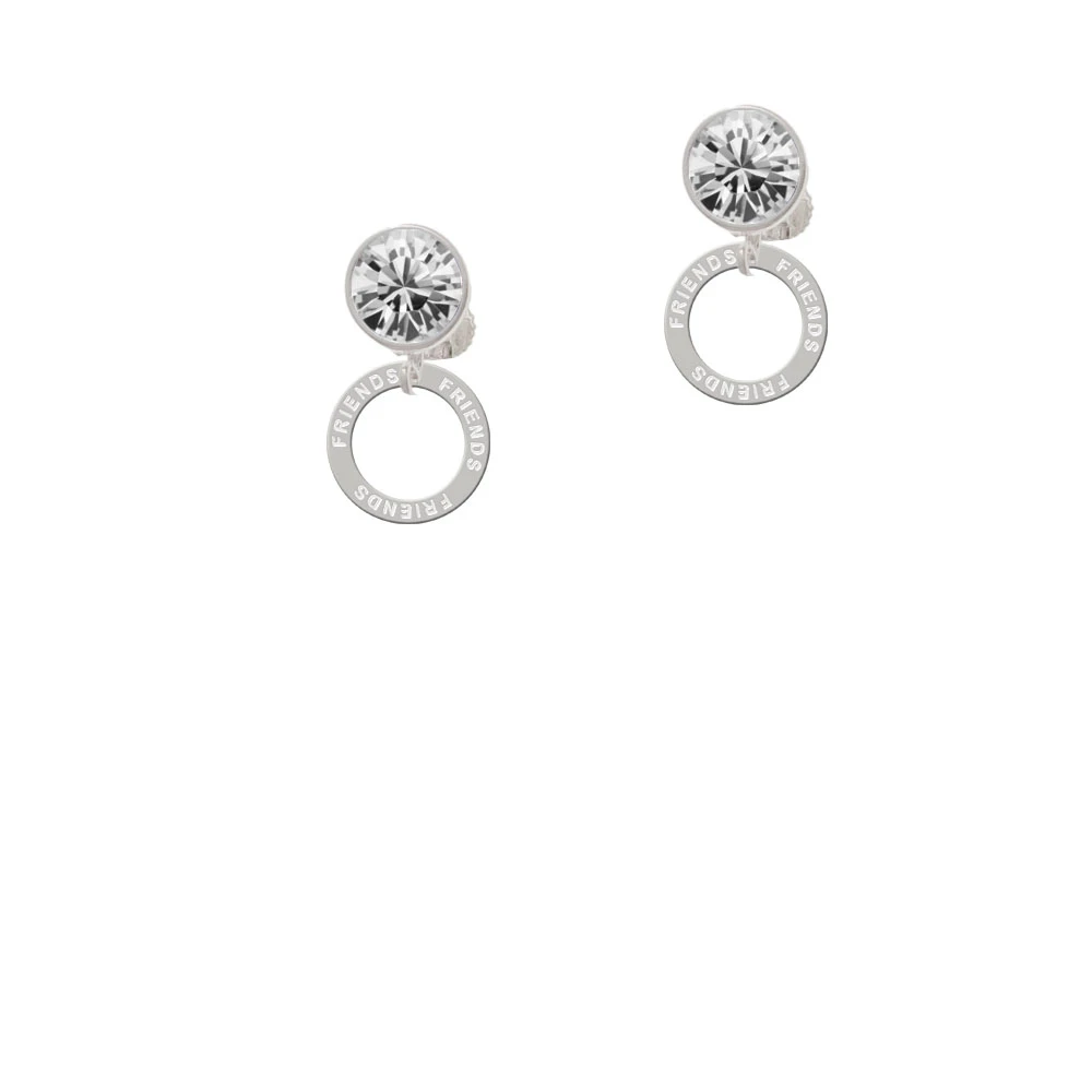 Friends Eternity Ring Crystal Clip On Earrings (1)
