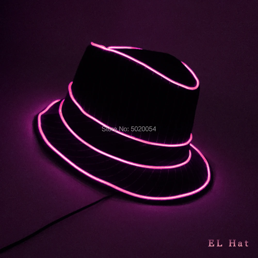 Модная бейсбольная кепка EL Wire s Gorras со светодиодной подсветкой, хип-хоп кепка на лето и весну, светильник, светящаяся Кепка для мужчин и женщин - Цвет: Design-B Pink