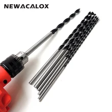 NEWACALOX High Carbon Steel Twist Drill Bits High Speed Steel HSS Drill Bit Set Length 300mm Diameter 4-12mm Wood Carving Tool
