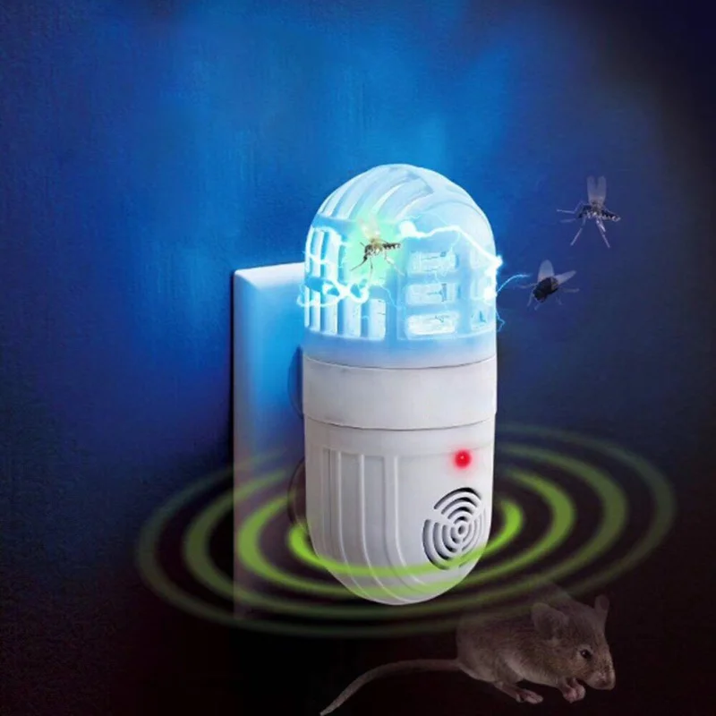 

New Electronic Mosquito Killer Lamp Fly Bug Insect Trap Killer Bug Zapper Anti Mosquito Mouse Repellent Home Accessory