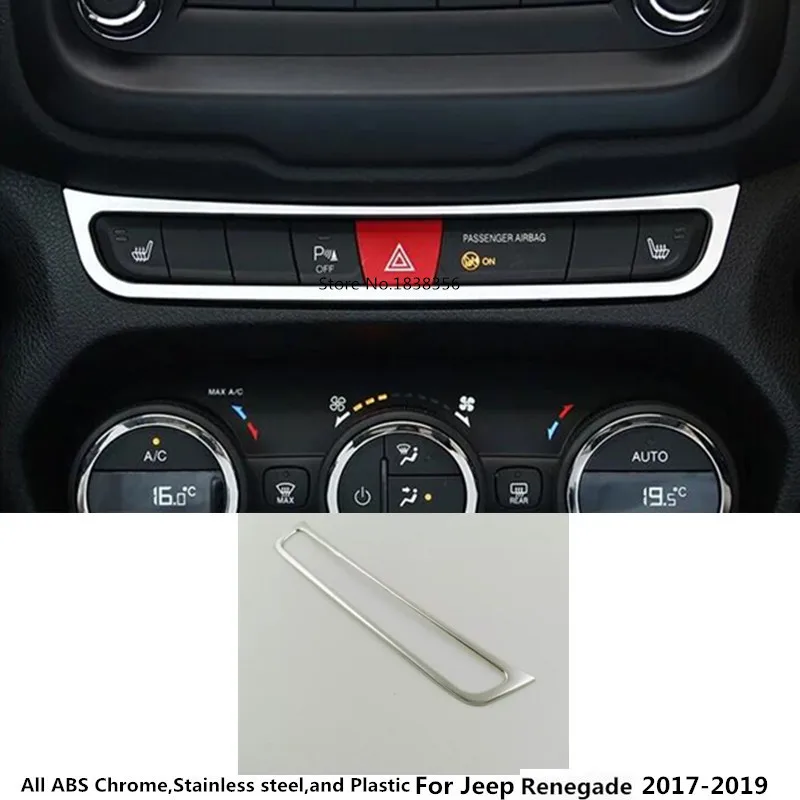 For Jeep Renegade 2017 2018 2019 car styling cover stainless steel