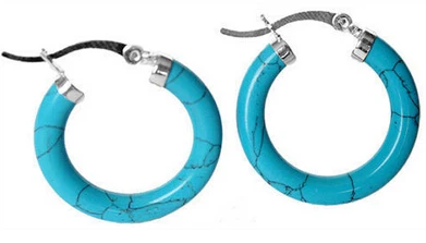 

New Charming 925 sterling silver With Blue stone Ring Earring>Lovely Fine Nobility Lady's Earrings jewelry les nereides silver