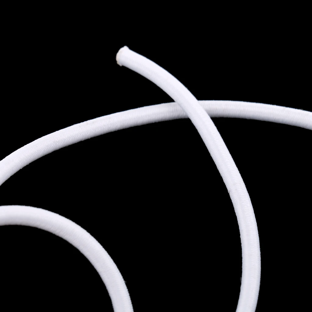 5 мм белый сверхмощный Эластичный гибкий круглый резиновый банджи веревка шок шнур стрейч веревка Привязать вниз, ремонт, замена, открытый