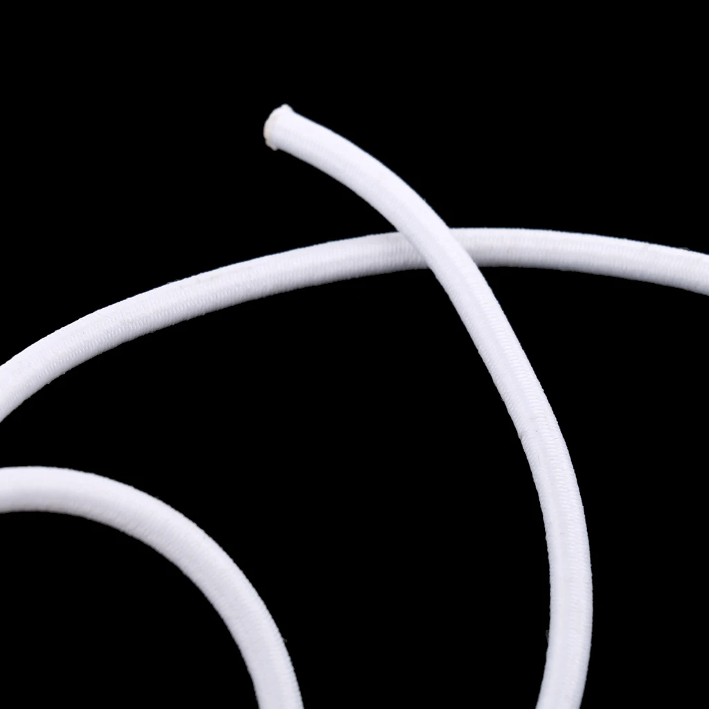 5mm White Heavy Duty Elastic Flexible Round Rubber Bungee Rope Shock Cord Stretch String Tie Down , Repair, Replacement, Outdoor