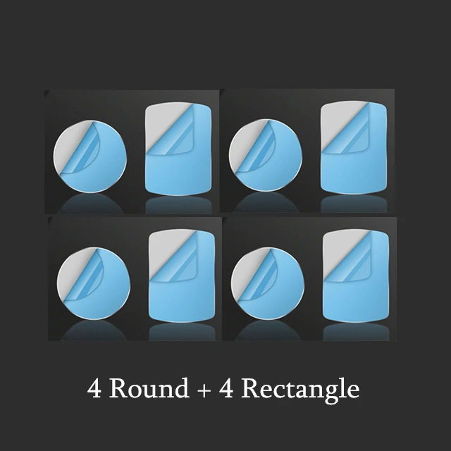4Round 4Rectangle Металлическая пластина, диск, железный лист для Xiaomi, магнитный держатель для мобильного телефона, магнитный автомобильный держатель на вентиляционное отверстие, подставка для телефона - Цвет: 4Round 4Rectangle